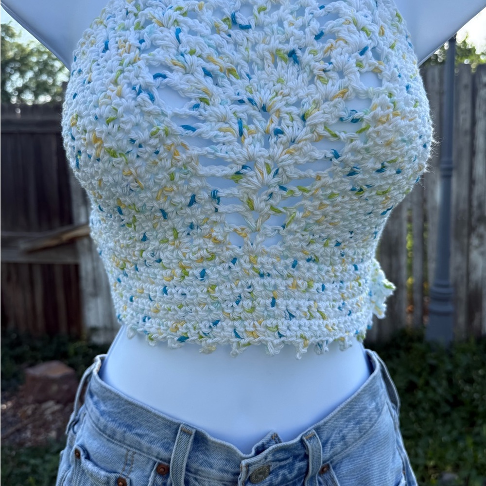 Crochet Halter Top - Multicolor